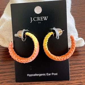 J.Crew Raffia Hoop Earrings